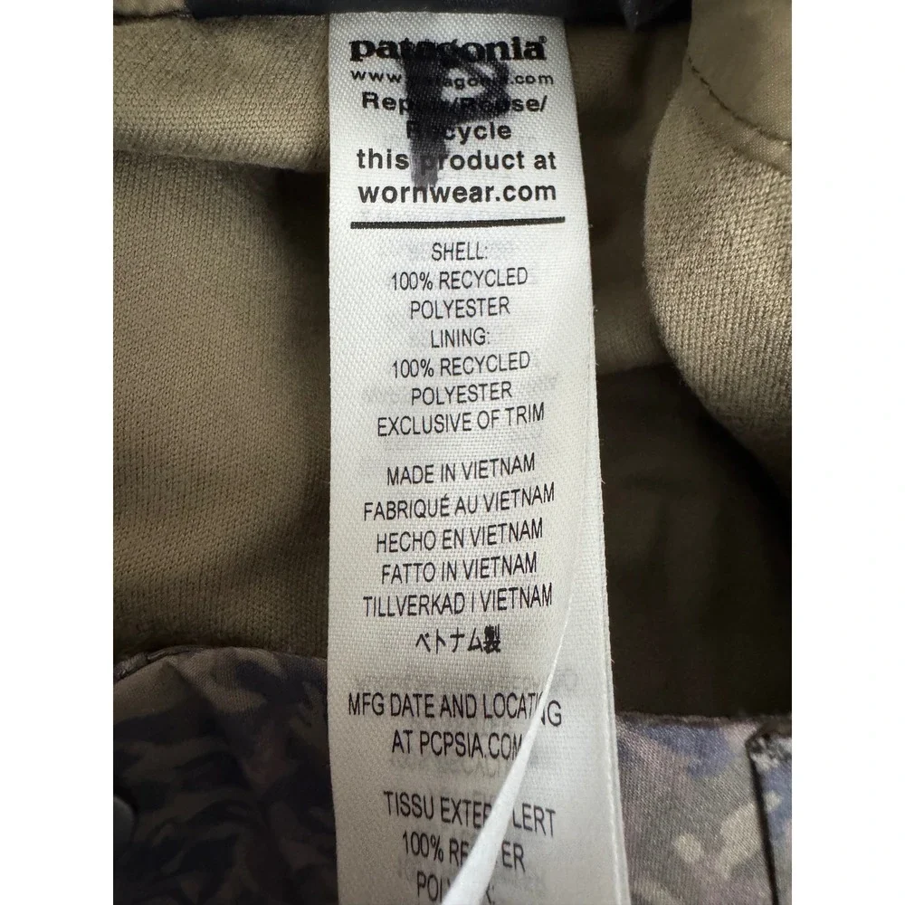Patagonia Powder Town Pants Lichen Basin Green Camo Snow Ski Men's XS NWOT - Picture 4 of 7